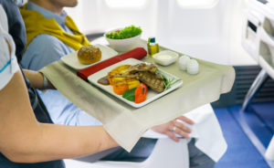 Food service onboard an airplane