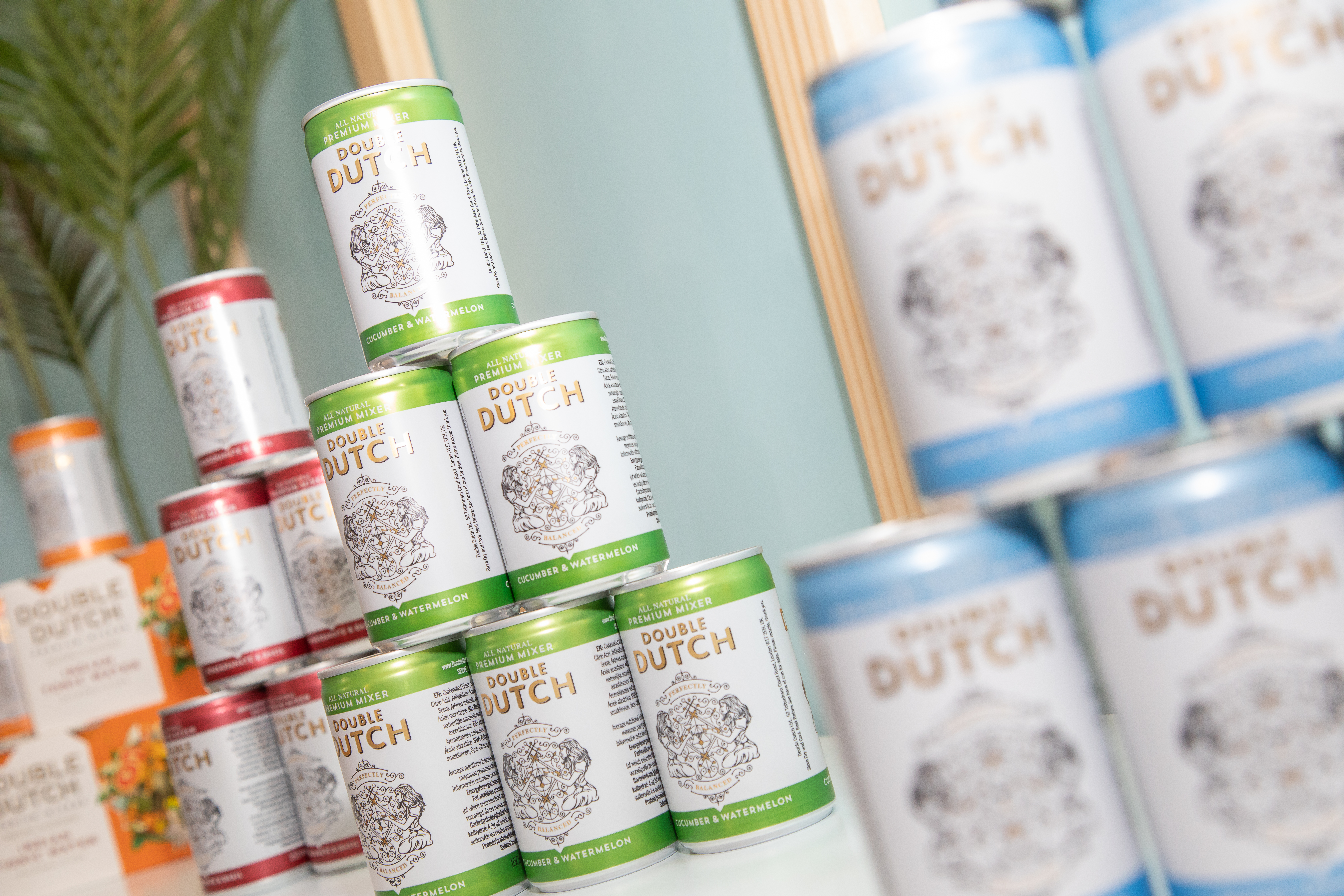 double dutch cans stacked various colours