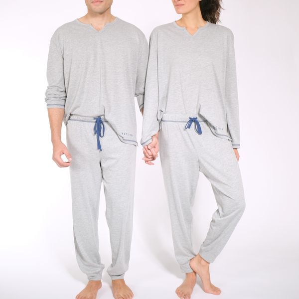 buzz products couple wearing sustainable sleepwear
