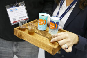 snooze drinks on a tray being served