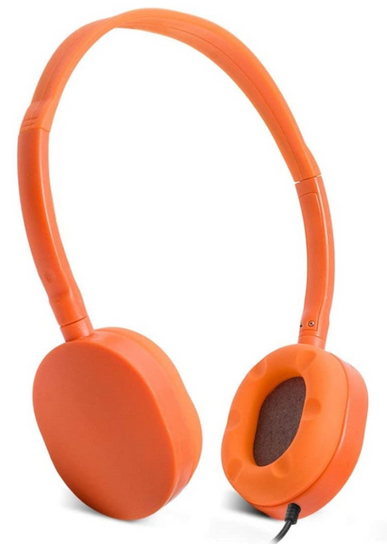 orange over ear azusa headphones
