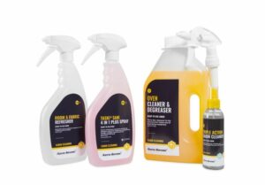 bottles of aero sense cabin cleanin products