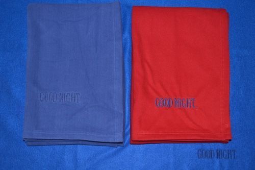 euro good night blue and red fleece blankets