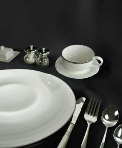 bone china serving and cutlery set