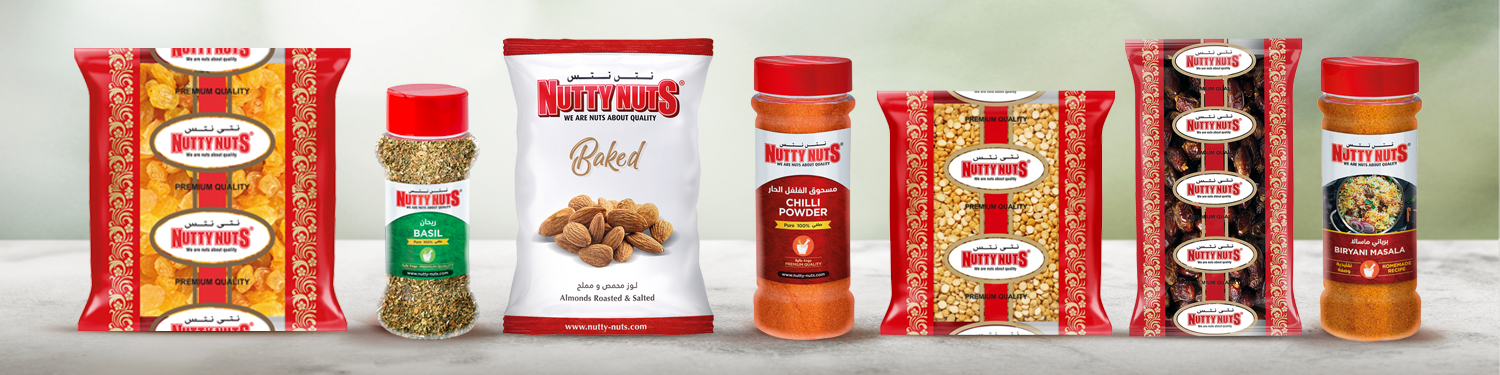 various nutty nuts products