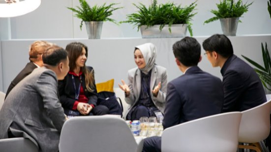 group sitting in wtce connect lounge