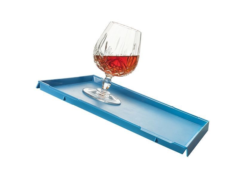 Atlas anti-slip tray with glass on incline