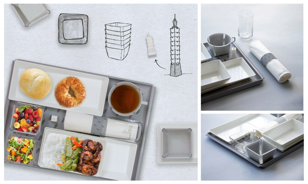 EVA AIR x GUZZINI Tableware for Premium Economy Class