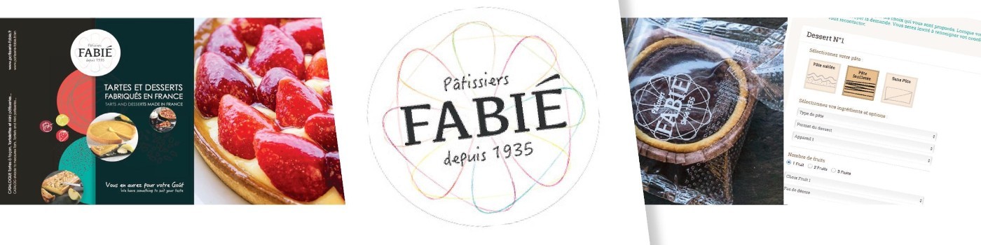PATISSERIE FABIE banner with bakery products