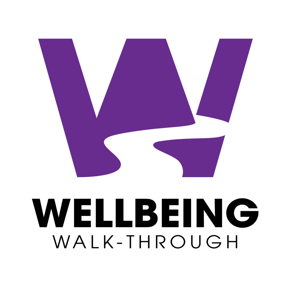 WTCE wellbeing walk-through purple logo
